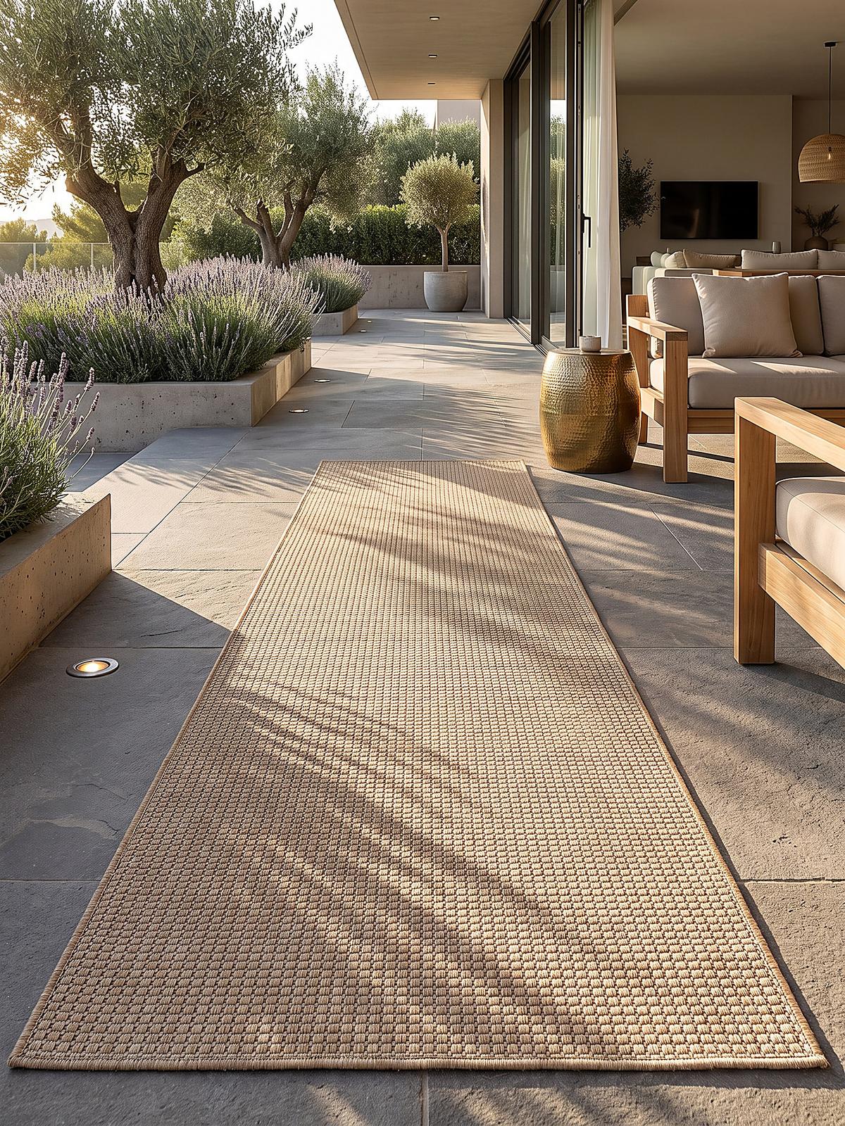 LÄUFER Outdoor, Fußbodenheizung-geeignet, VIGOLENO in Sand, 80 x 150 cm - Beige, Textil (80/150cm) - KADIMA DESIGN