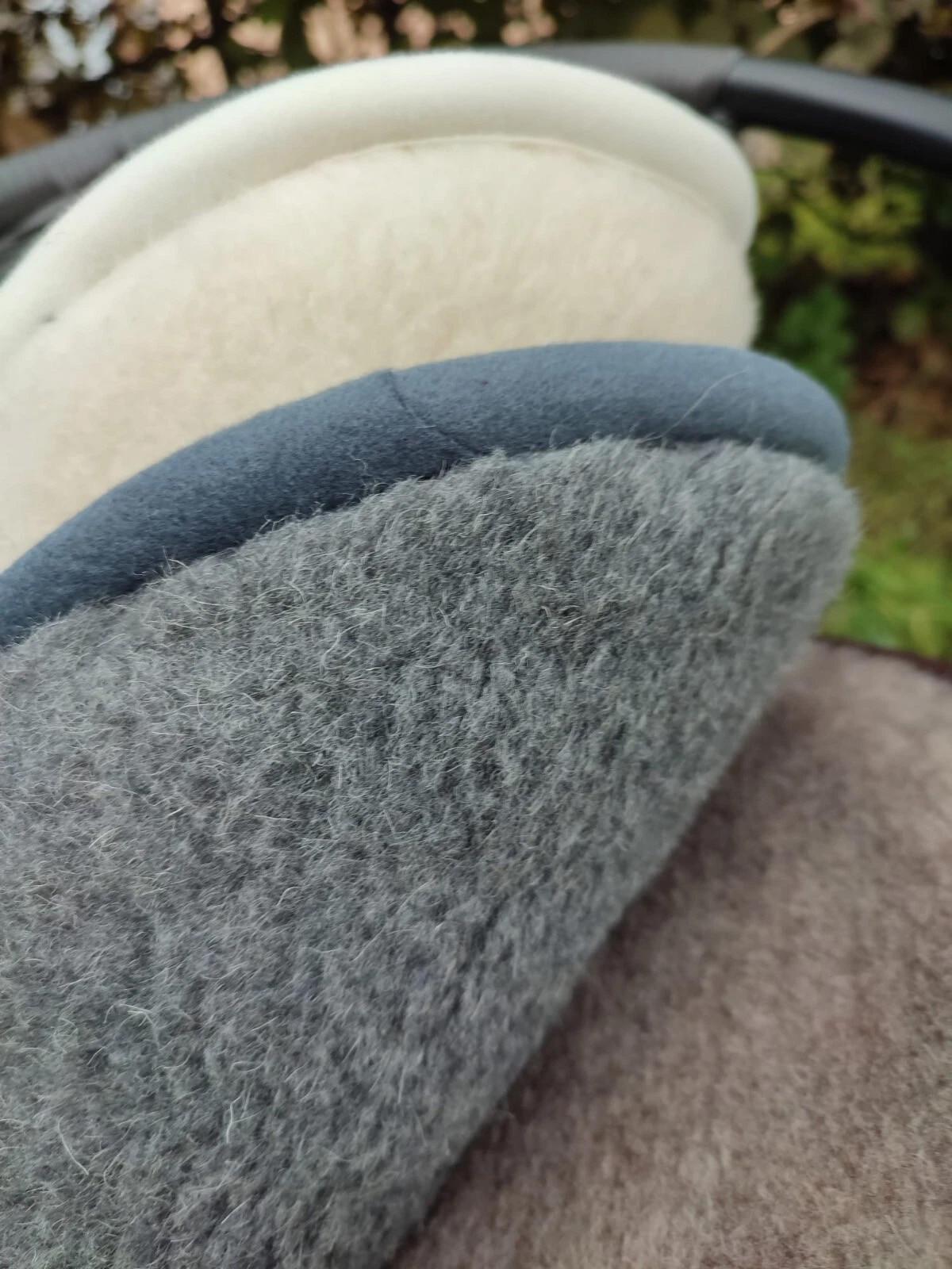 SITZKISSEN Merino Schurwolle Weiches Wollkissen Rund 40/40 cm - Braun, Fell (40/40cm) - Provellus