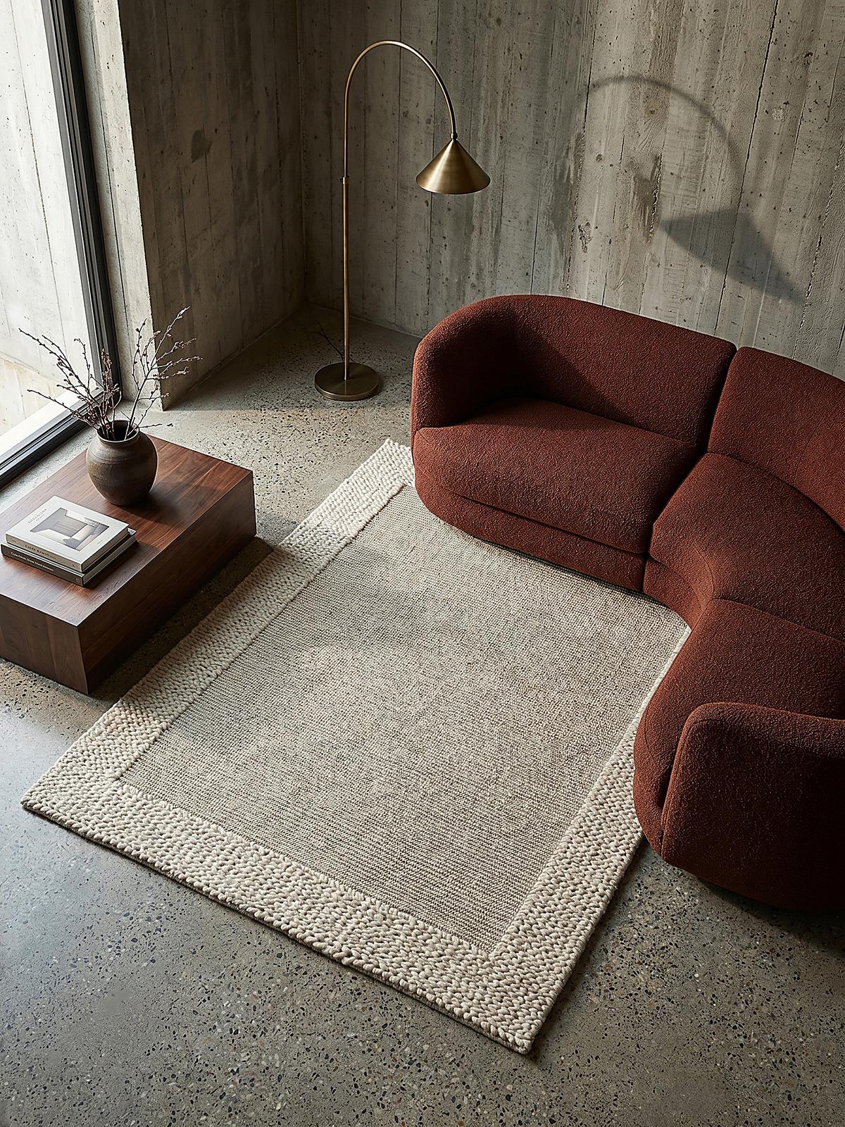 WOLLTEPPICH handgewebt CALDER, einfarbig, Beige, 120 x 170 cm - Beige, Textil (120/170cm) - KADIMA DESIGN