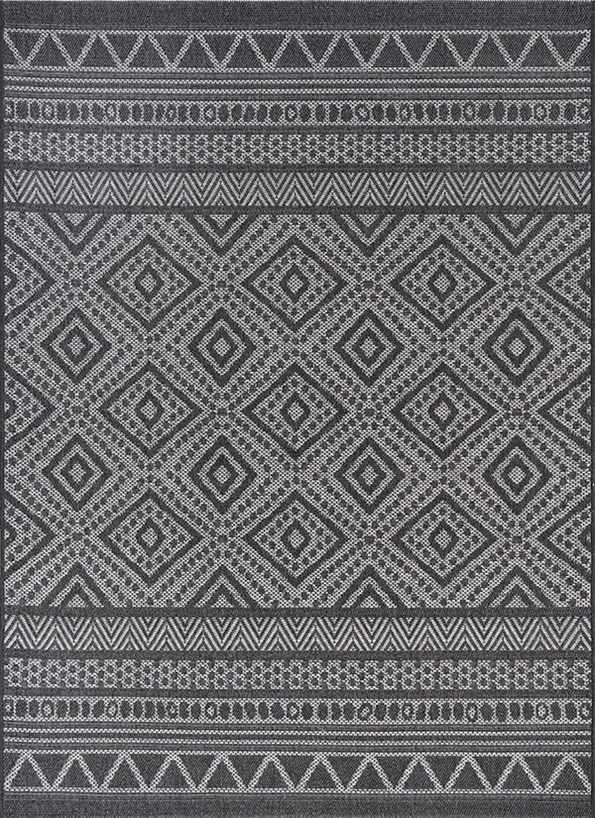 FLACHWEBTEPPICH Berber ESERA Polypropylen Anthrazit 120 x 160 cm - Anthrazit, Textil (120/160cm) - KADIMA DESIGN