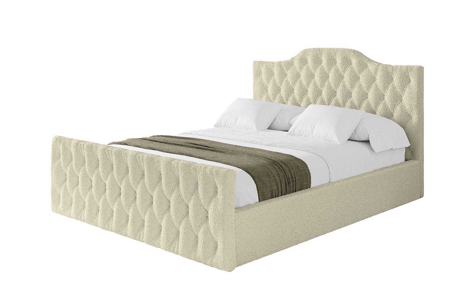POLSTERBETT mit Bettkasten, Fußteil und Lattenrost, Boxbett ohne Matratze - FALIO-Z 120x200 Beige - Taupe, Holzwerkstoff/Textil (120/200cm) - ALTDECOR