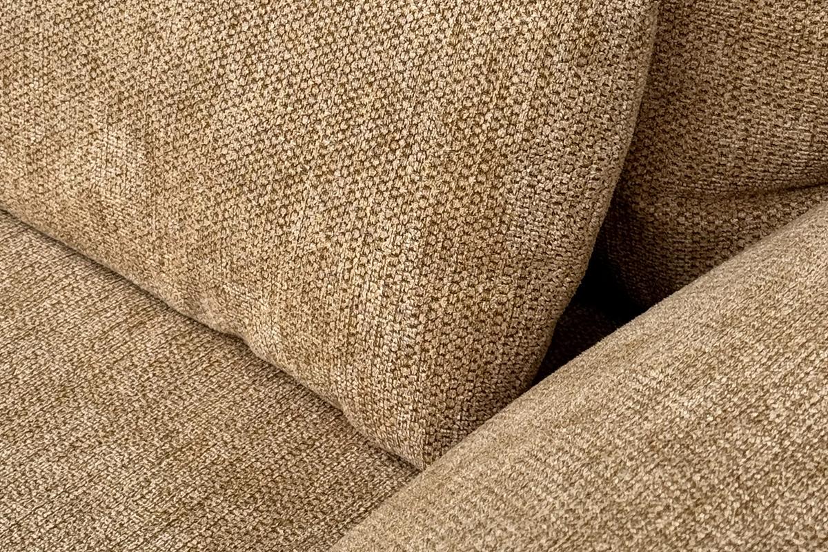 SOFA HOLLY Gelb Flachgewebe - Gelb/Braun, Textil/Metall (176/90/92cm) - KAWOLA