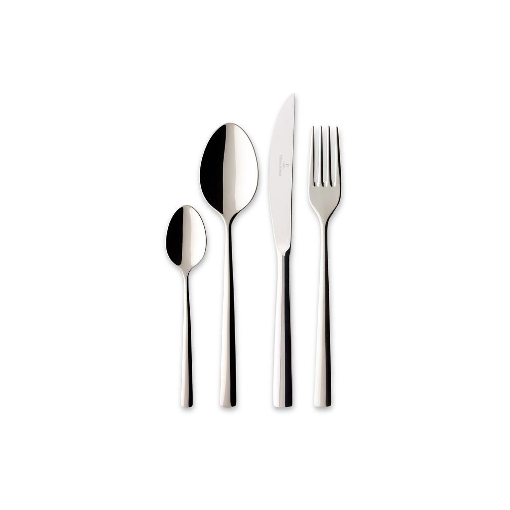 TAFELBESTECK Piemont silber 4-tlg. - Silberfarben, Metall - Villeroy & Boch