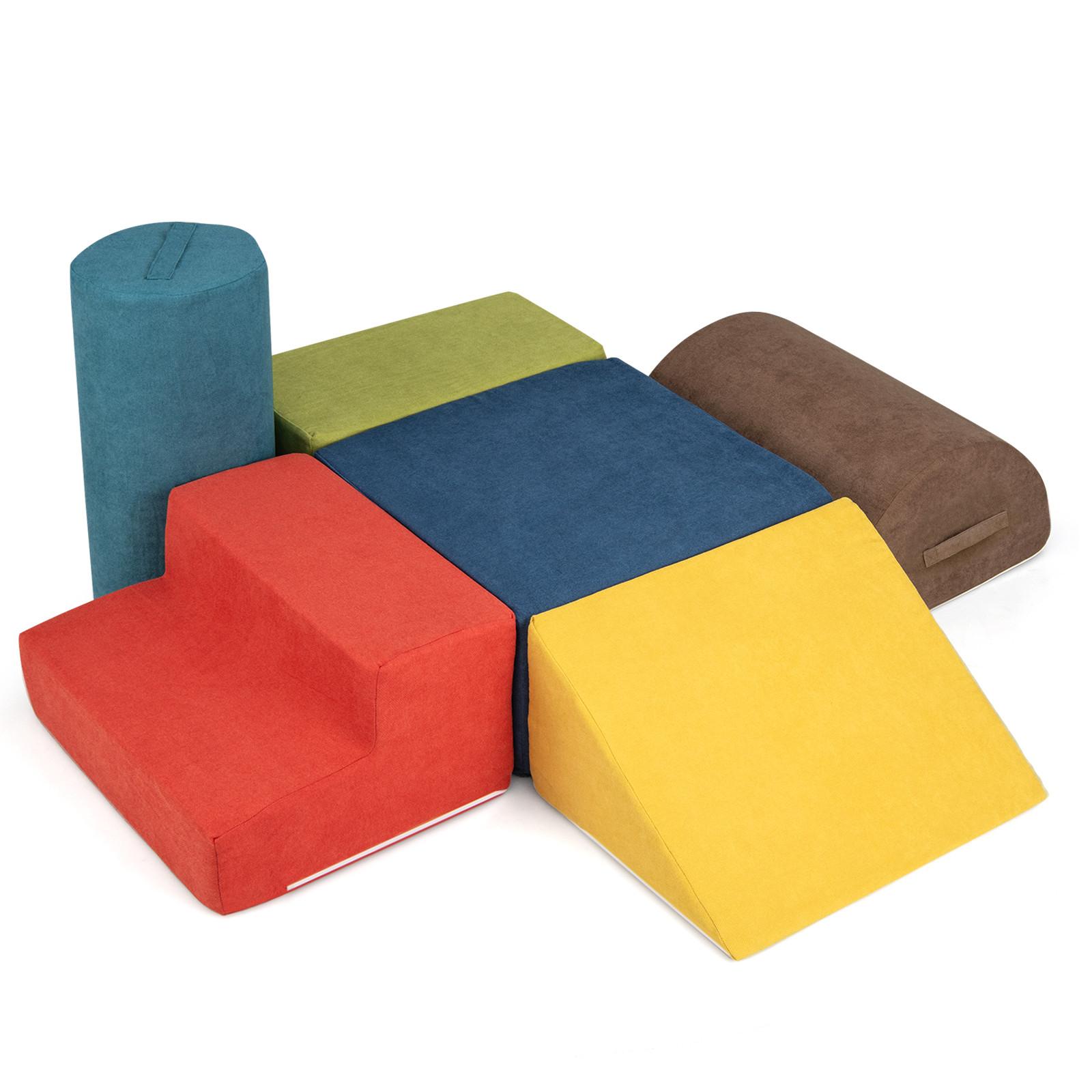 SCHAUMSTOFFBLOCK Farbig (6-teilig) - Multicolor, Textil (50/25/40cm) - COSTWAY