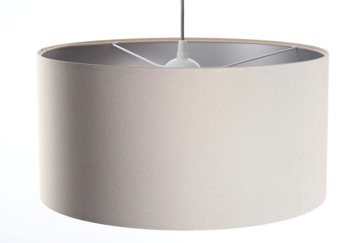 HÄNGELEUCHTE Silber 60/30 cm - Beige/Silberfarben, Kunststoff (60/1.1/30cm) - ONZENO