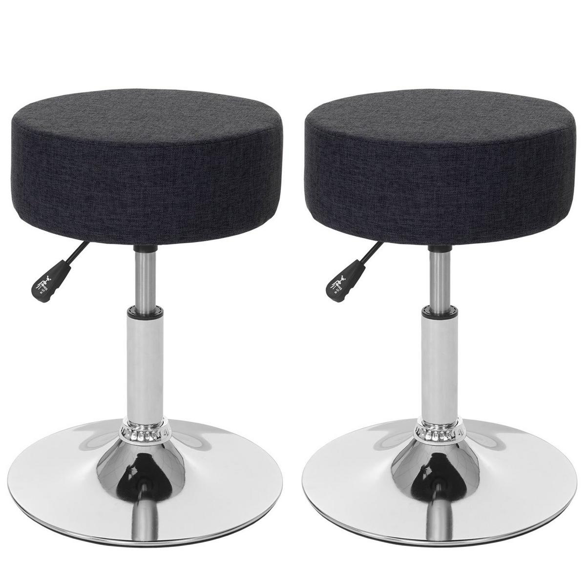 HOCKER Anthrazit 2er-Set - Anthrazit, Textil (35/55/35cm) - MCW
