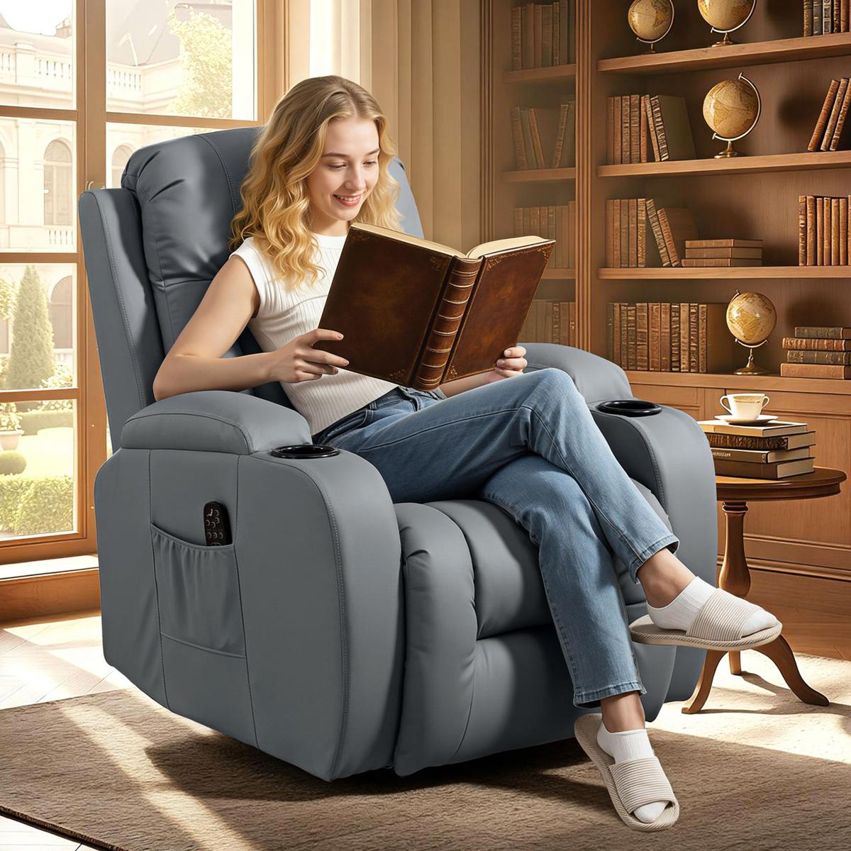 MASSAGESESSEL Hellgrau - Hellgrau, Textil (82/103/99cm) - HOMCOM