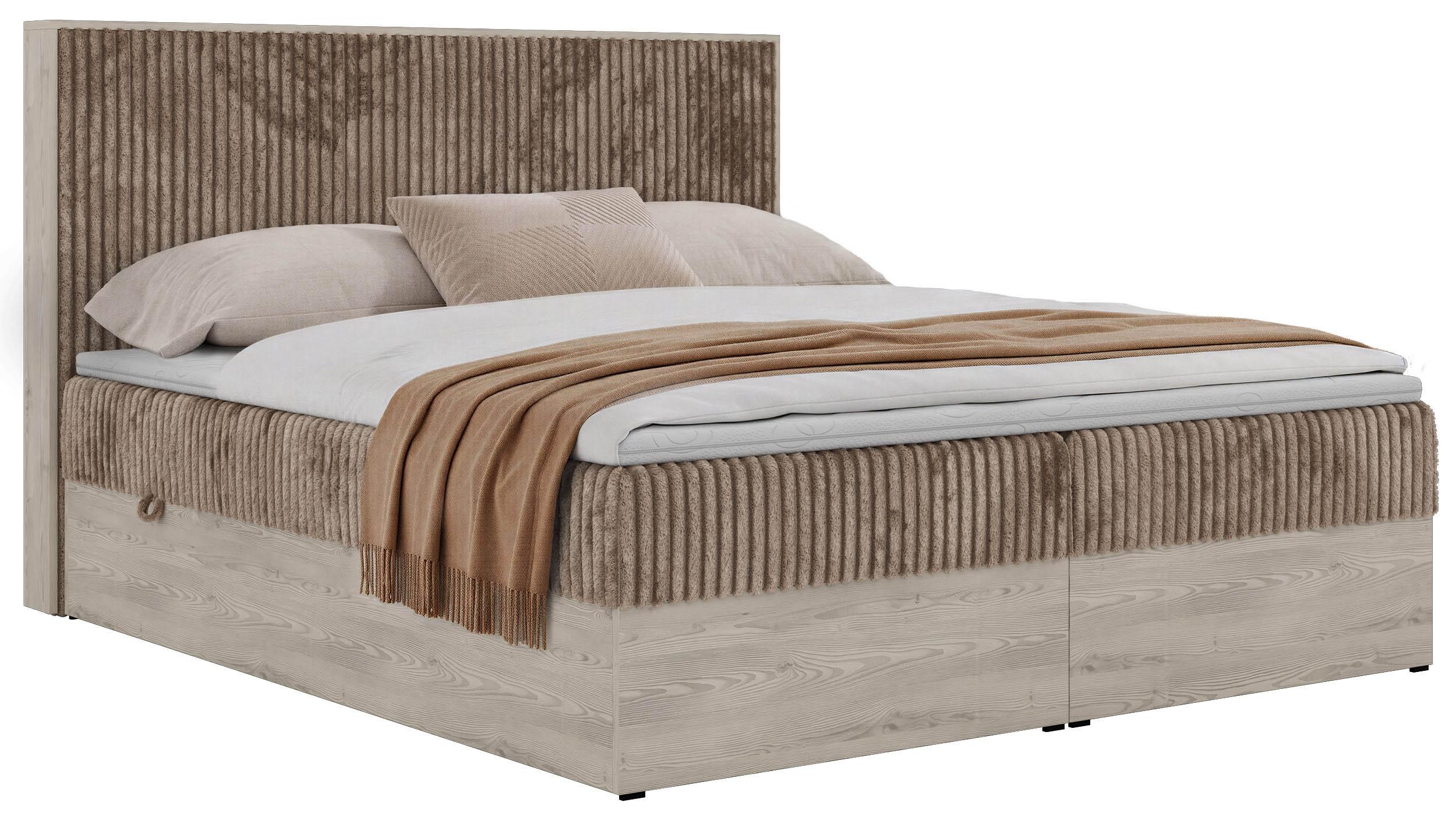 BOXBETT NORDIC 200/200 - Braun Cord - Topper Visco - H4 - Schwarz/Braun, Kunststoff/Textil (200/200cm) - MKS
