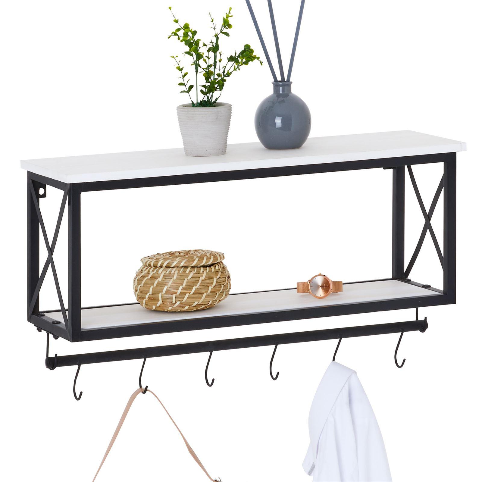 WANDGARDEROBE ARMANDO weiß/schwarz - Schwarz/Weiß, Metall (62/35/20cm) - CARO-Möbel