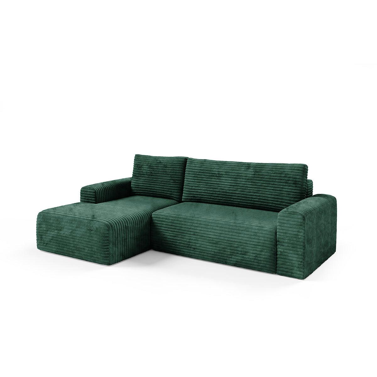 ECKSOFA Romeo 3 Sitzplätze Tannengrün - Grün, Holz (268/163cm) - Petits-meubles