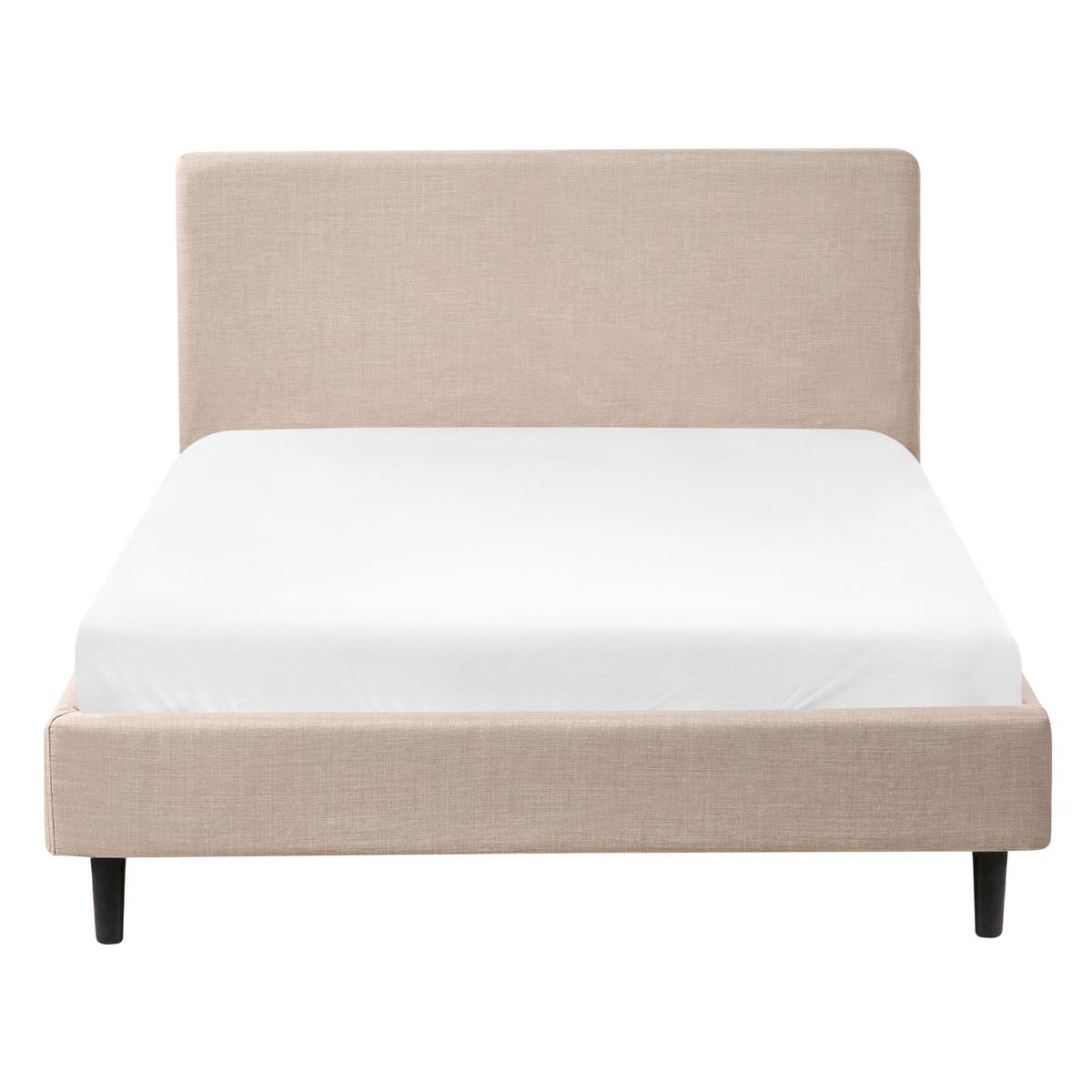BETT mit Lattenrost 120/200 cm Beige Fitou - Beige/Braun, Textil (120/200cm) - Beliani