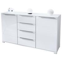 SIDEBOARD Linio Weiß Hochglanz - Weiß Hochglanz, Holzwerkstoff (138.5/75.5/35cm) - Vladon