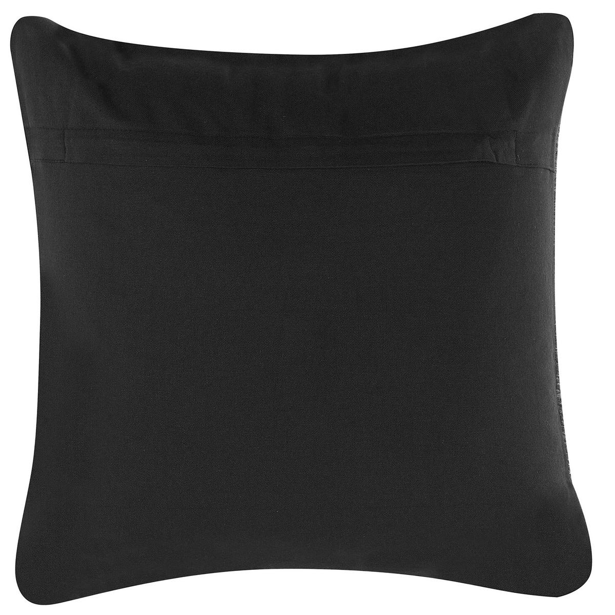 DEKOKISSEN Dunkelgrau 45/45 cm Konni - Dunkelgrau, Naturmaterialien/Textil (45/45cm) - Beliani