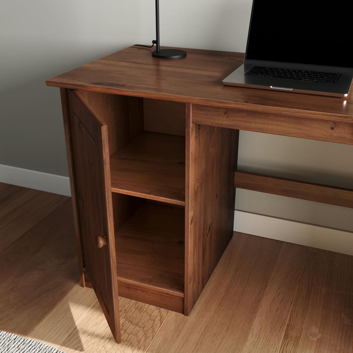 SCHREIBTISCH MANAGER - Kastanienfarben, Holz (54/145/73cm) - IDIMEX