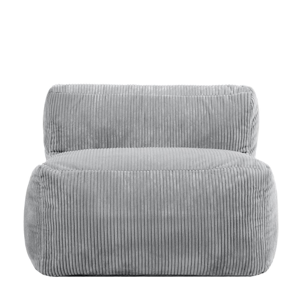 SITZSACK-SESSEL ZEN modular Cord - Grau, Textil (95/68/100cm) - icon