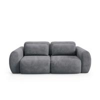 SOFA Camilla 3 Sitzplätze Dunkelgrau - Grau, Holz (266/95/121cm) - Petits-meubles