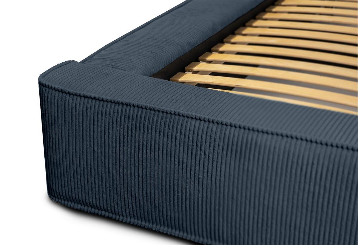 POLSTERBETT Modesto In Lincoln - Blau, Holzwerkstoff/Textil (140/200cm) - Fun Möbel