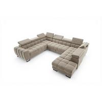WOHNLANDSCHAFT Bastien Xl - Beige, Holzwerkstoff/Textil (350/95/265cm) - Fun Möbel