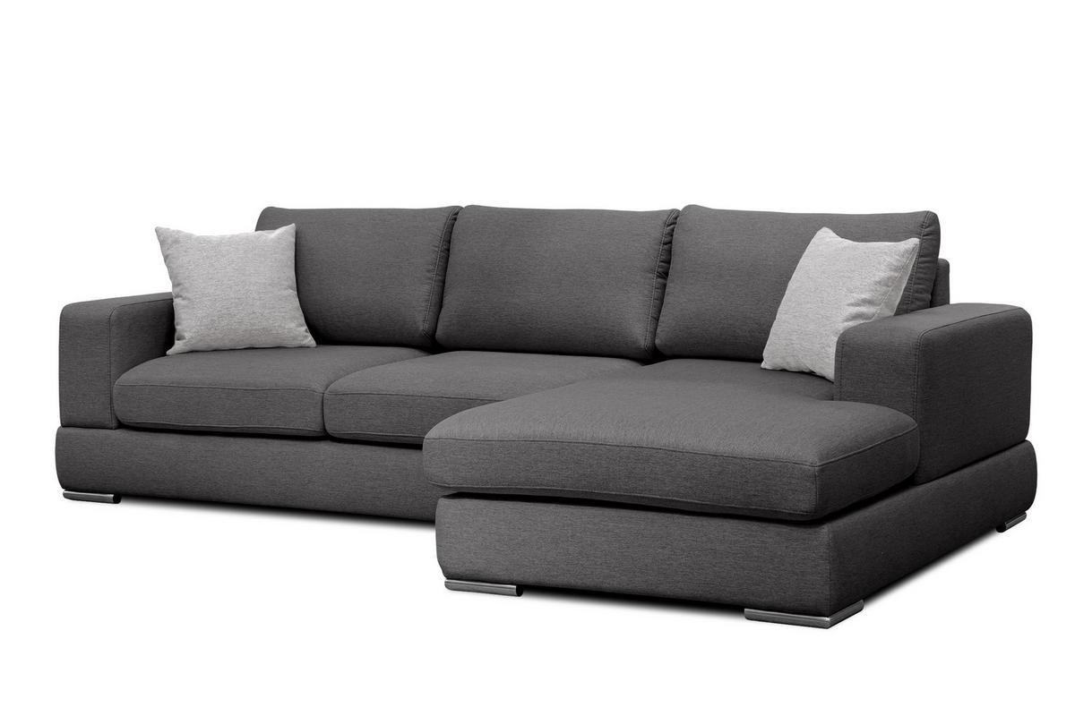 ECKSOFA OTTO 4-Sitzer, dunkelgrau - Dunkelgrau, Holzwerkstoff/Textil (279/159cm) - Wozimo