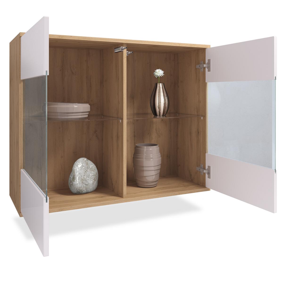 KOMMODE Bari Beton Dunkel Optik - Dunkelgrau, Holzwerkstoff (92.5/73.5/35cm) - Vladon