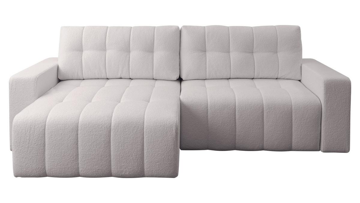ECKSOFA Masone - Hellrosa/Schwarz, Holz/Kunststoff (245/143cm) - MIRJAN24