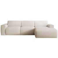ECKSOFA Bouvi Creme rechts - Creme/Schwarz, Kunststoff/Textil (165/310cm) - Selsey