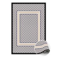 VINYL TEPPICH 140x210 cm Geometrischer Zopf - Creme/Schwarz, Kunststoff (140/210cm) - TULUP