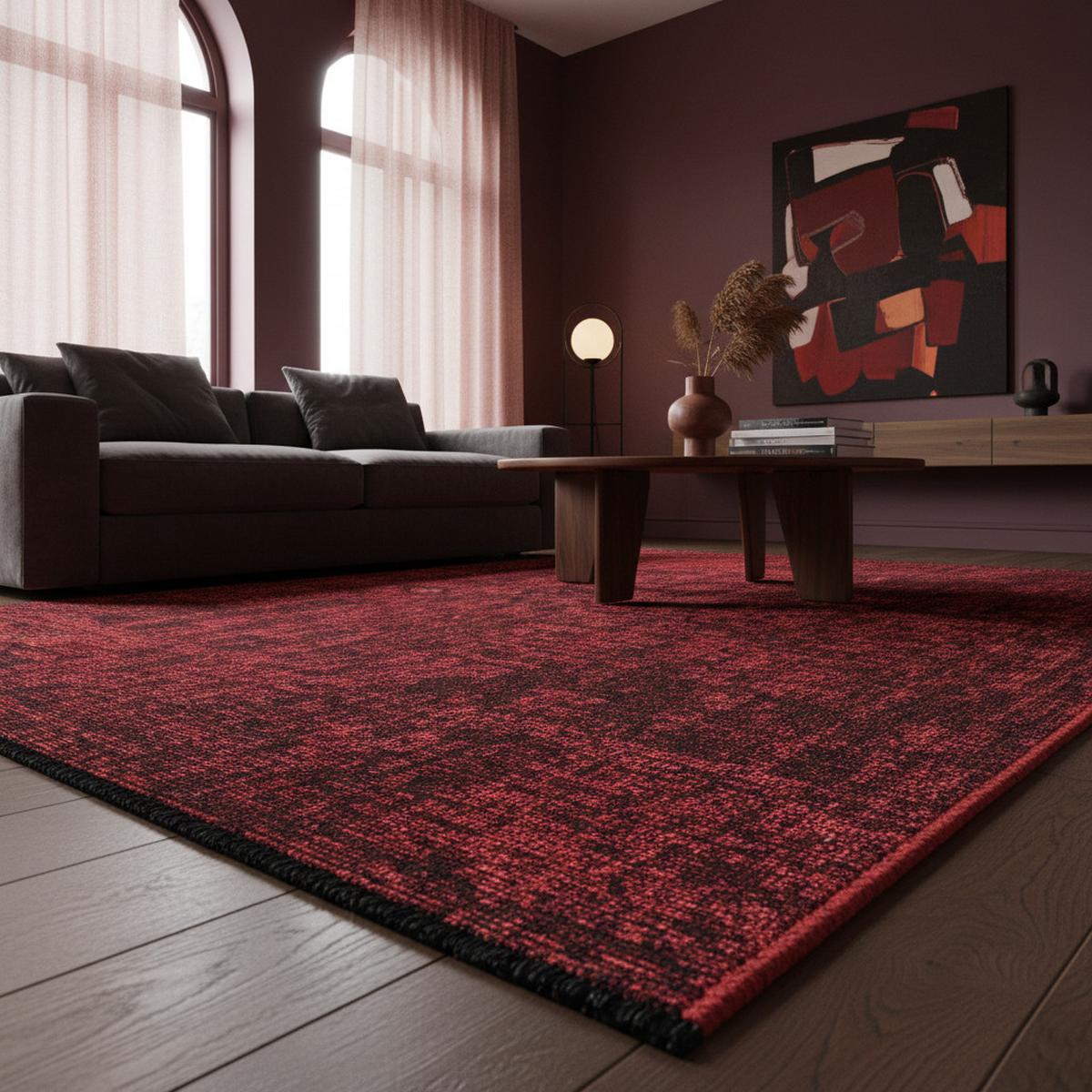TEPPICH aus Baumwolle Waschbar KOFEL in Rot, einfarbig, 80 x 250 cm - Rot, Textil (250/80cm) - KADIMA DESIGN