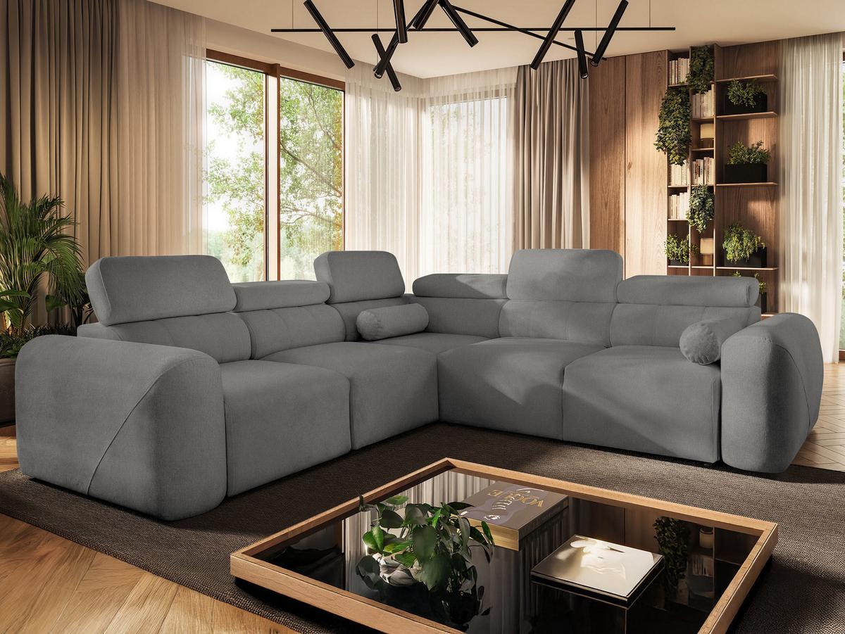 ECKSCHLAFSOFA Volare III, Seite: Links - Dunkelgrau, Holz/Textil (273/272cm) - MIRJAN24