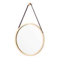 WANDSPIEGEL Bykle - Naturfarben, Glas/Holz (35/60/35cm) - [en.casa]
