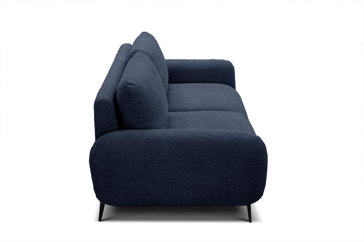 SOFA FEBE 2-Sitzer, marineblau - Blau/Schwarz, Holz/Textil (160/82/96cm) - Wozimo