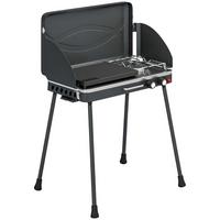 TISCHGASGRILL Gussaluminium Metall Schwarz - Schwarz, Metall (47/88/61cm) - Outsunny