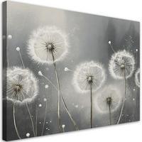WANDBILD aufblasbare pflanzen in grautönen - Grau, Textil (60/40cm) - Feeby