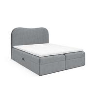 BOXBETT Darlin - Grau, Holzwerkstoff/Textil (160/200cm) - Fun Möbel