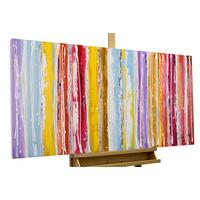ACRYLBILD HANDGEMALT 120/60 cm - Blau/Gelb, Holz/Textil (120/60cm) - KUNSTLOFT