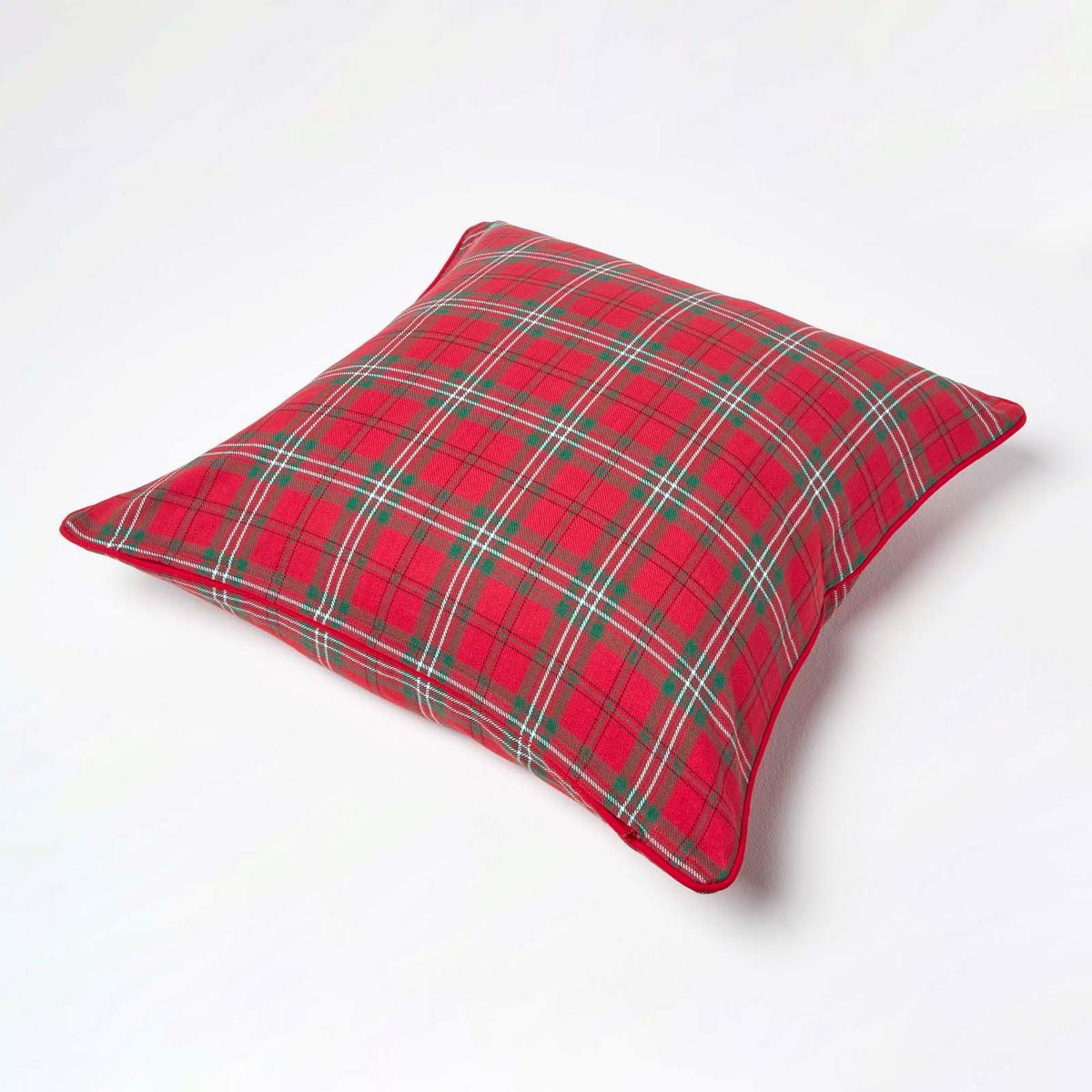KISSENHÜLLE Edward Schottenkaro 45/45 cm - Rot, Textil (45/45cm) - Homescapes