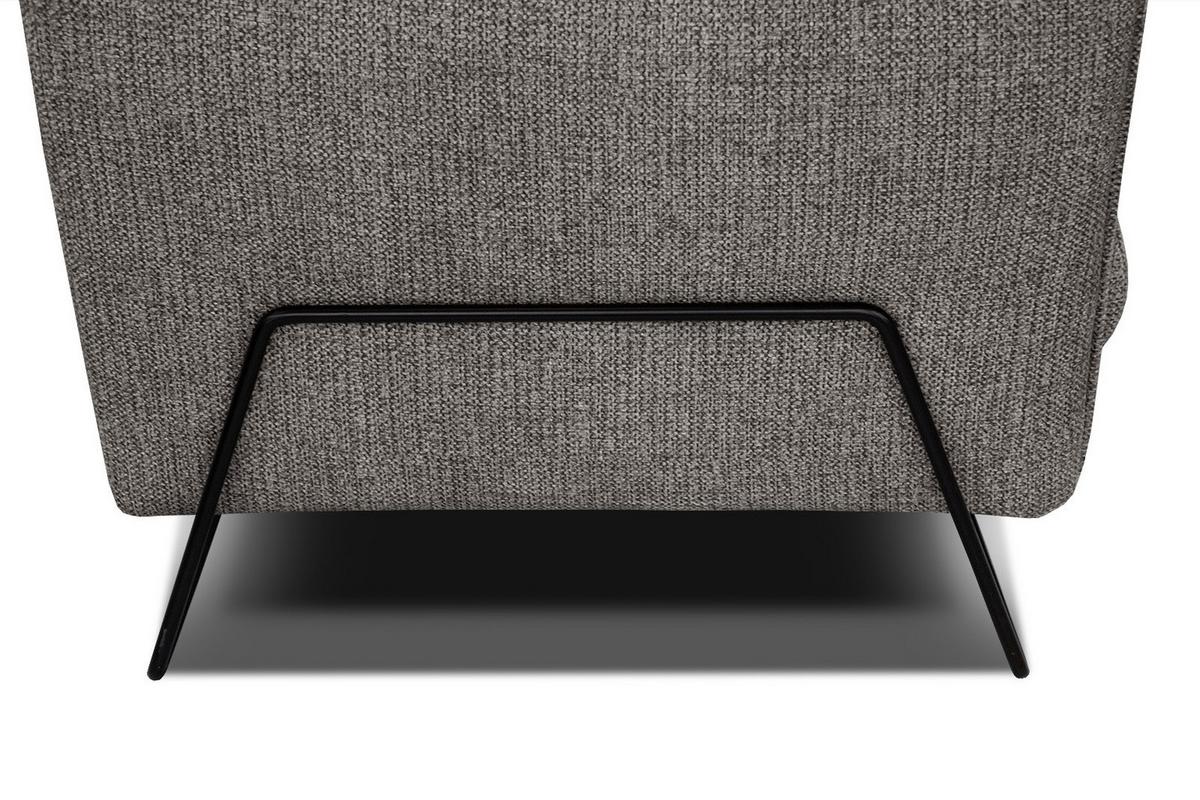 ECKSOFA HOSTEN 4-Sitzer, braun - Schwarz/Braun, Holzwerkstoff/Textil (269/158cm) - Wozimo