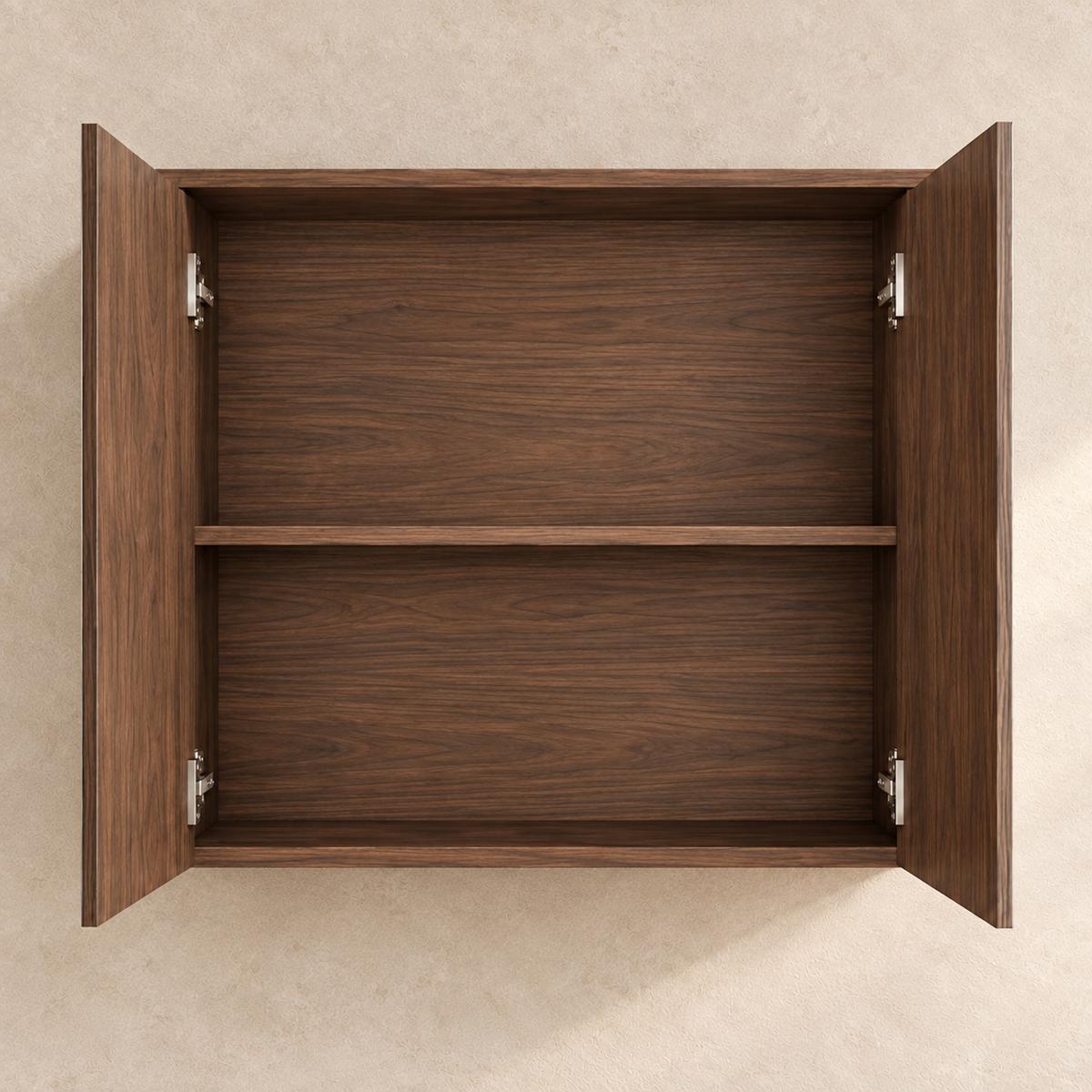 SPIEGELSCHRANK Toledo Walnuss Braun - 80 x 20 x 60 cm - Walnussfarben, Holz (80/60/20cm) - Badplaats