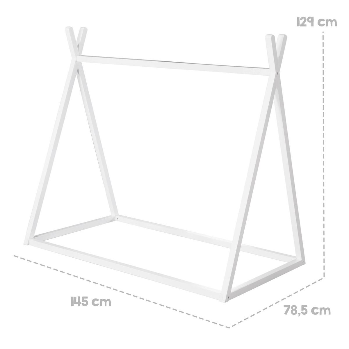 TIPPIBETT 70 x 140 cm Montessori Weiß - Weiß, Holzwerkstoff (70/140cm) - Roba