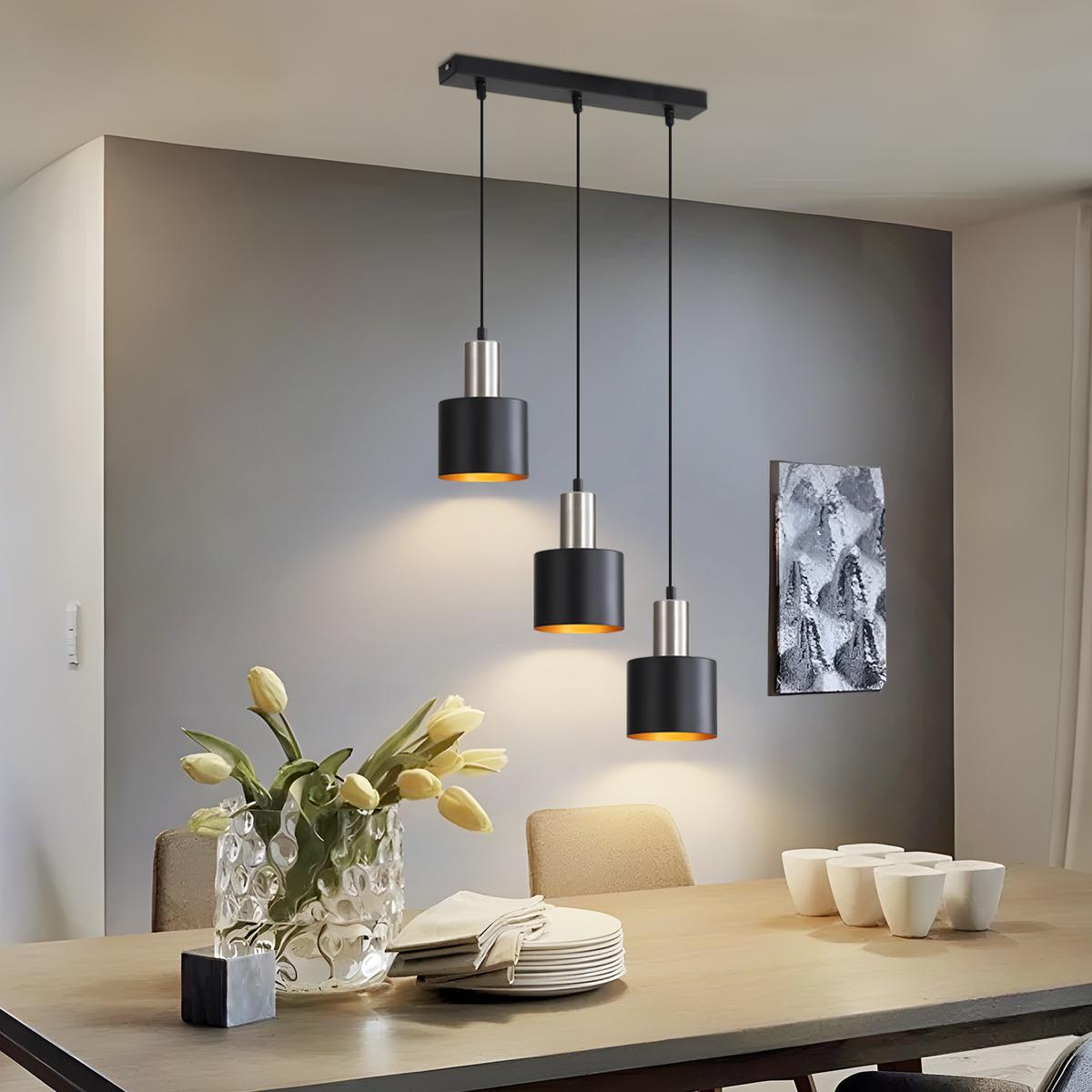 PENDELLEUCHTE Kaelthira 40/12/173.5 cm - Schwarz, Metall (40/12/173.5cm) - ZMH