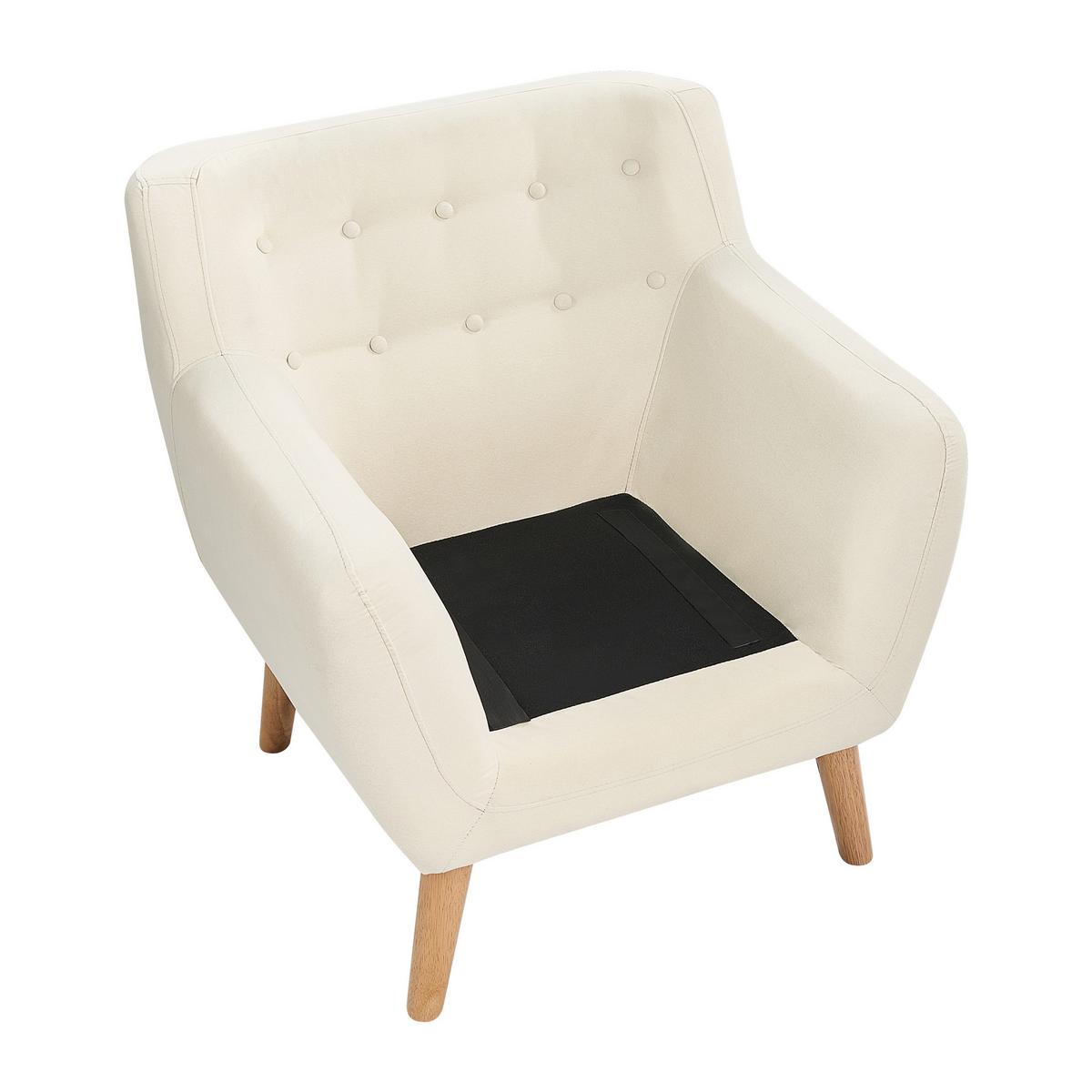 SESSEL Helles Beige Motala - Hellbraun/Beige, Textil (77/76/80cm) - Beliani