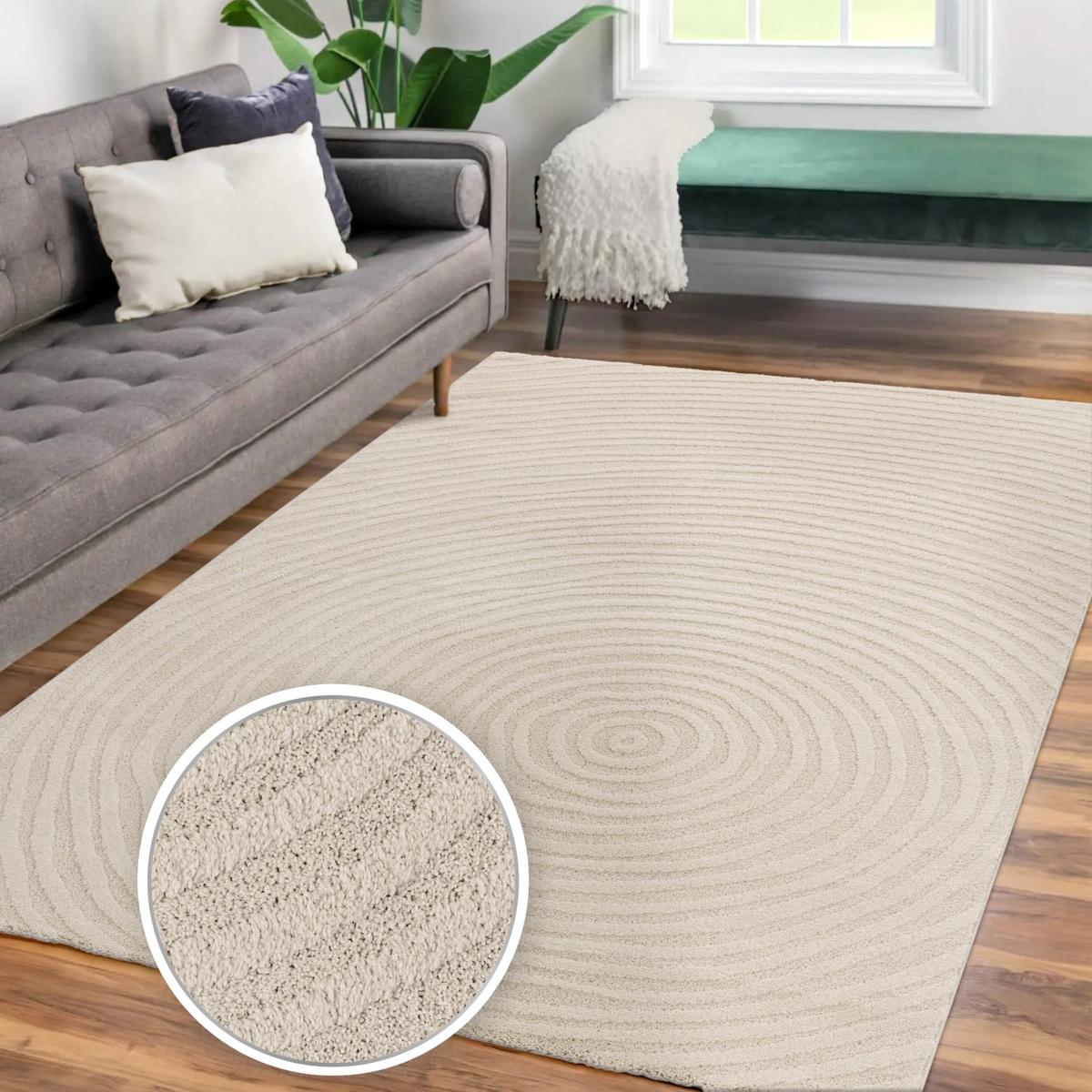 FLACHWEBETEPPICH Boho Creme 160 x 220 cm - Creme, Kunststoff (160/220cm) - TT Home