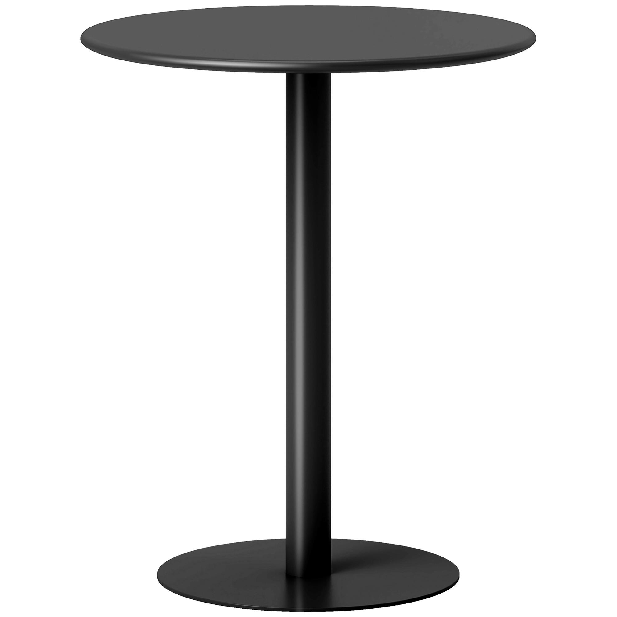 ESSTISCH, Runder Küchentisch für 2 Personen, Moderner Esszimmertisch, Schwarz - Schwarz, Metall (60/60/72cm) - HOMCOM