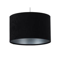 HÄNGELEUCHTE Schwarz 30/20 cm - Silberfarben/Schwarz, Kunststoff (30/0.45/20cm) - ONZENO