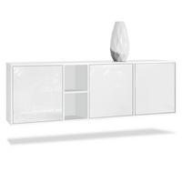 SIDEBOARD Cuba Türen in Weiß Hochglanz - Weiß Hochglanz, Holzwerkstoff (182/53/35cm) - Vladon