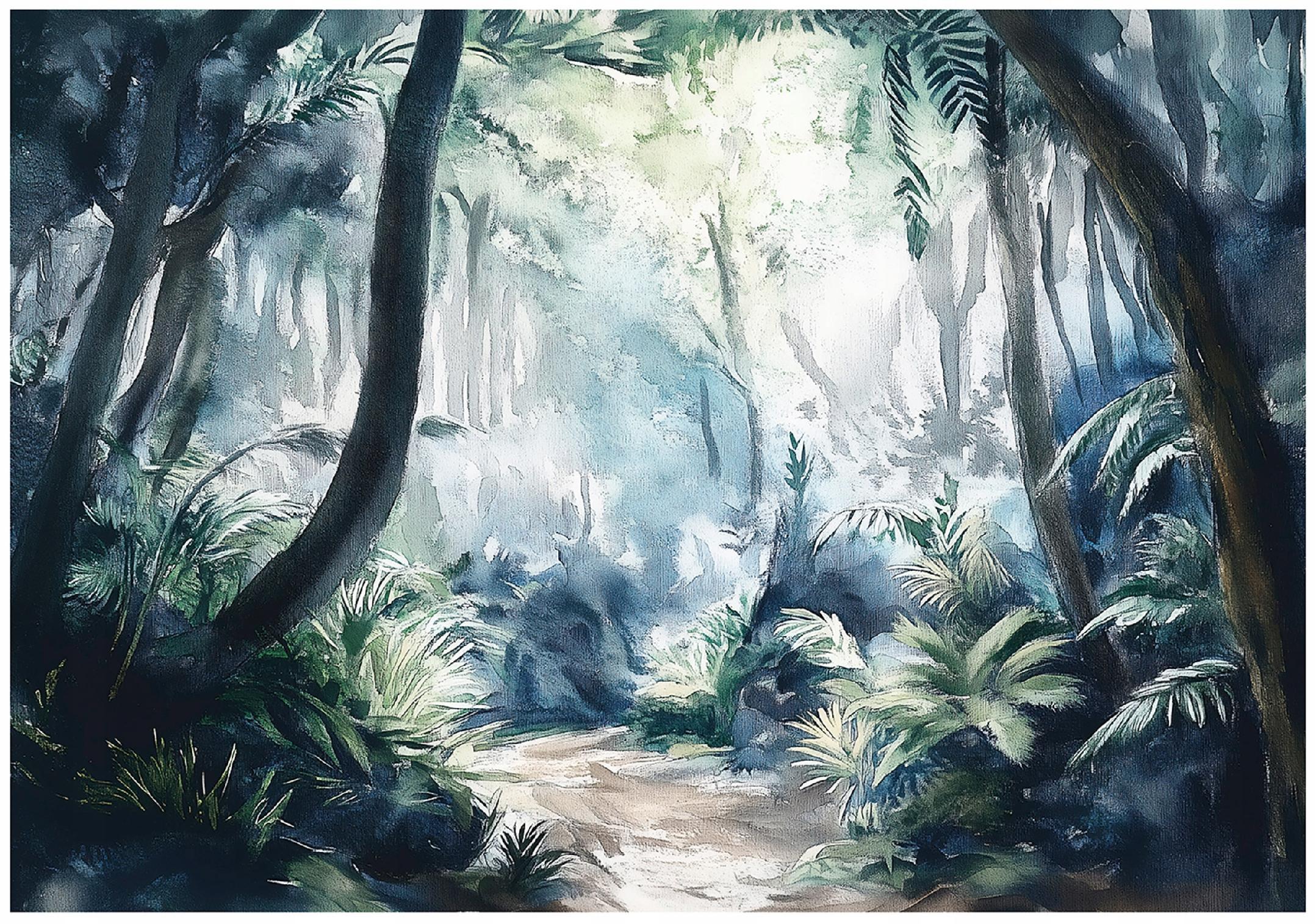 FOTOTAPETE Wald Dschungel Natur Vlies Tapete Wohnzimmer 200x140 - Multicolor, Papier (200/140cm) - Wallarena