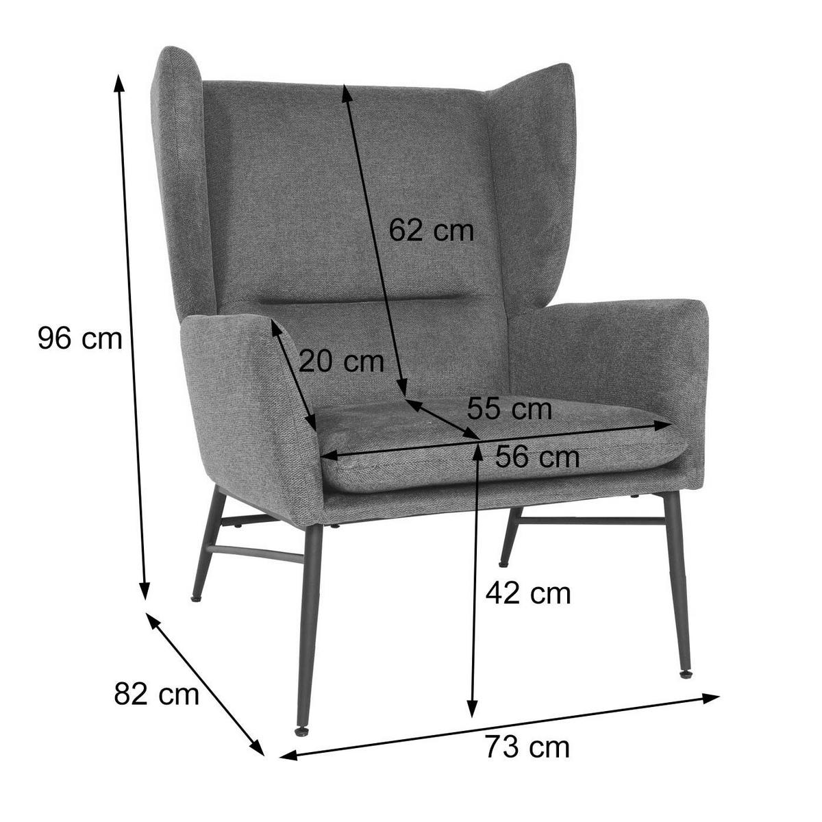 LOUNGE-SESSEL Braun - Braun, Textil (73/96/82cm) - MCW
