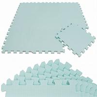 SPIELMATTE ab Null - 90 cm Baby Puzzlematte Mint - Mintgrün, Kunststoff (30/30cm) - Littletom
