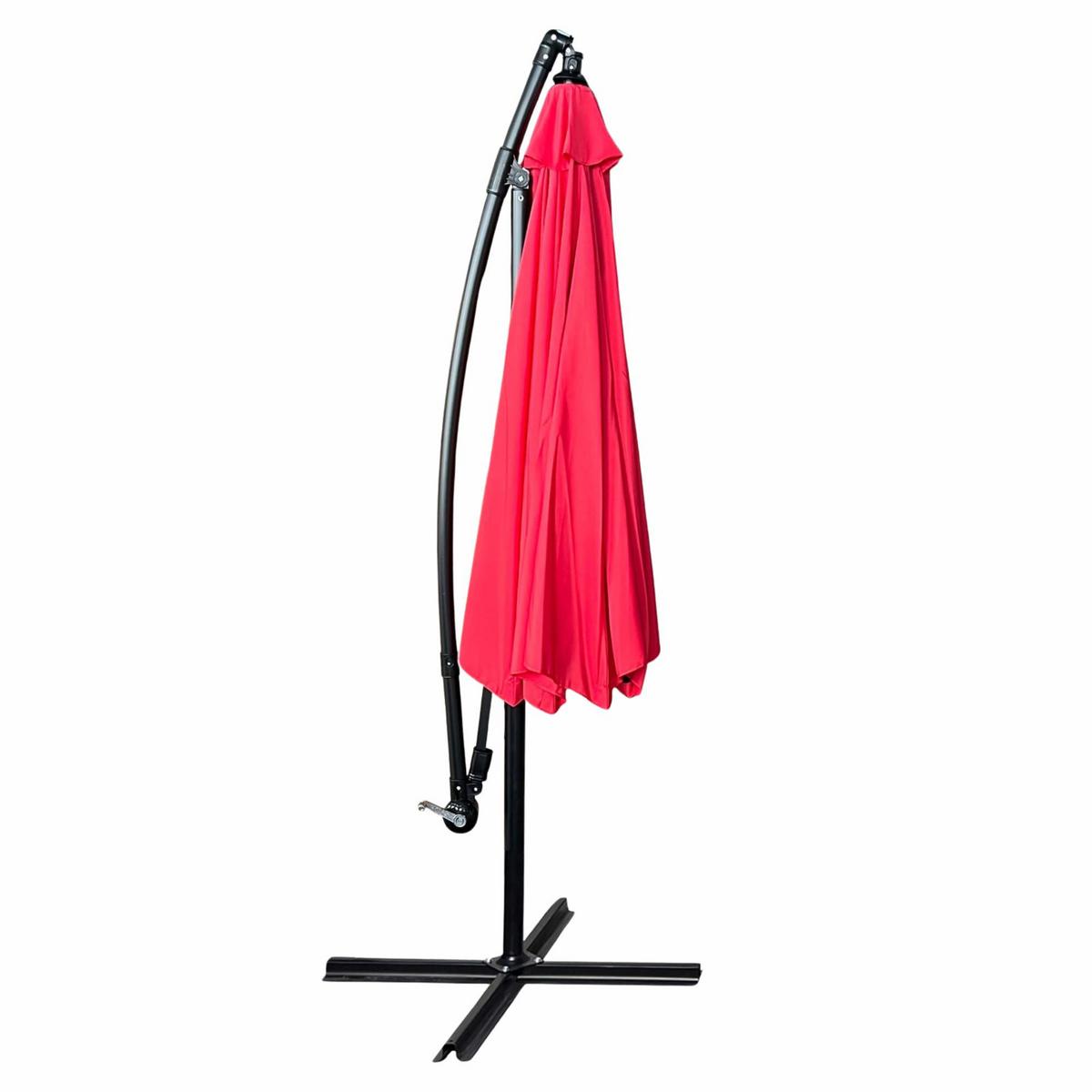GARTENSCHIRM Rot 300/245/300 - Rot, Textil/Metall (300/300cm) - RAUMHIRSCH FURNITURE