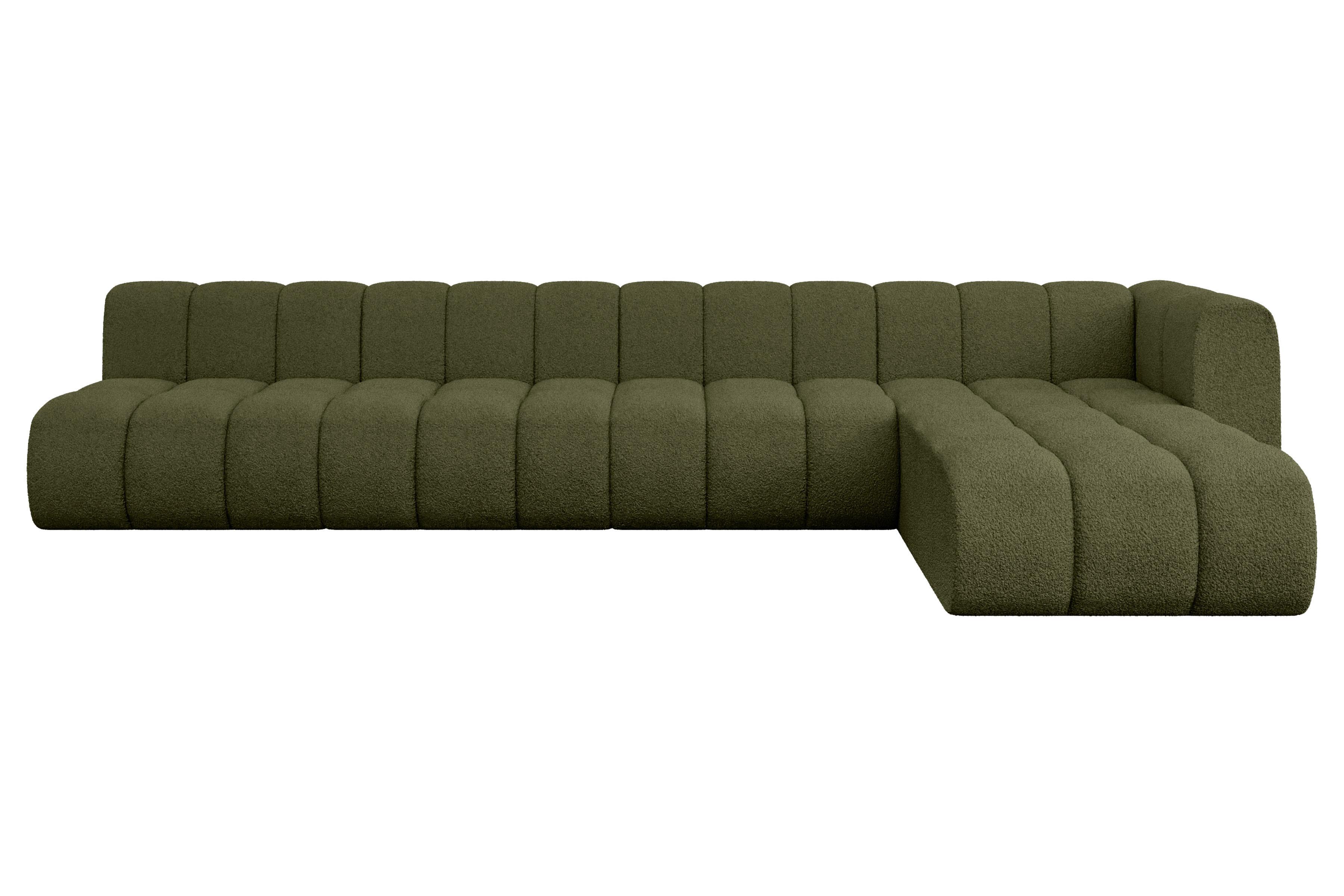 ECKSOFA modulares Sofa Darnel-L3 - 387x177x70 cm Grün - Grün, Holzwerkstoff/Textil (387/177cm) - ALTDECOR
